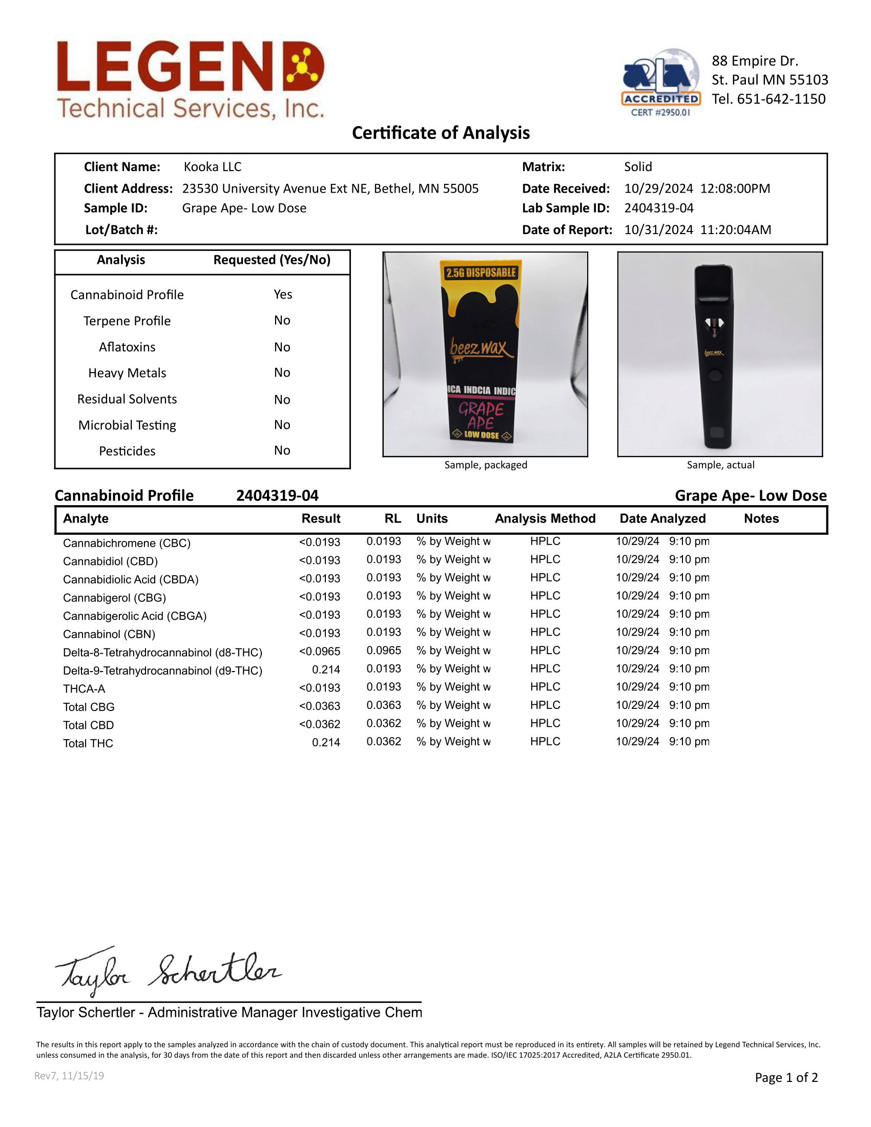 Beez Wax - Low Dose THC Disposable Vape - 2.5g | Minne Organix